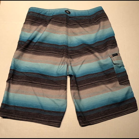 O’Neill Boys Stripe Boardshorts – Size 28 - Picture 8 of 8